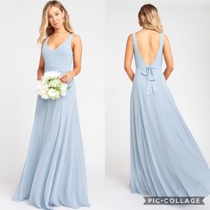 Show Me Your Mumu Jenn Maxi Dress Steel Blue XS